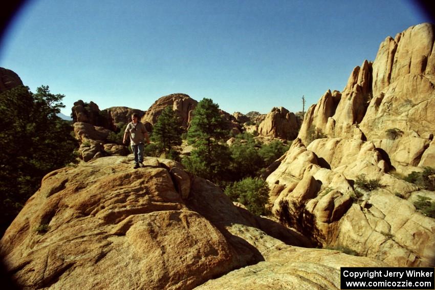 James Bialas takes a walk at the Granite Dells outside of Prescott, AZ