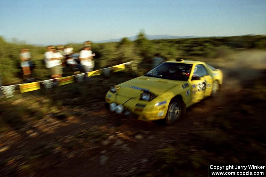 Paul Bojinov / Julian Ragalie Mazda RX-7 comes into the spectator corner on SS8, Limestone I.