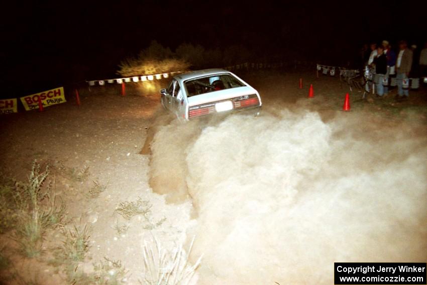 Peter Workum / Lon Peterson Plymouth Fire Arrow come in hot at the spectator corner on SS9, Limestone II.