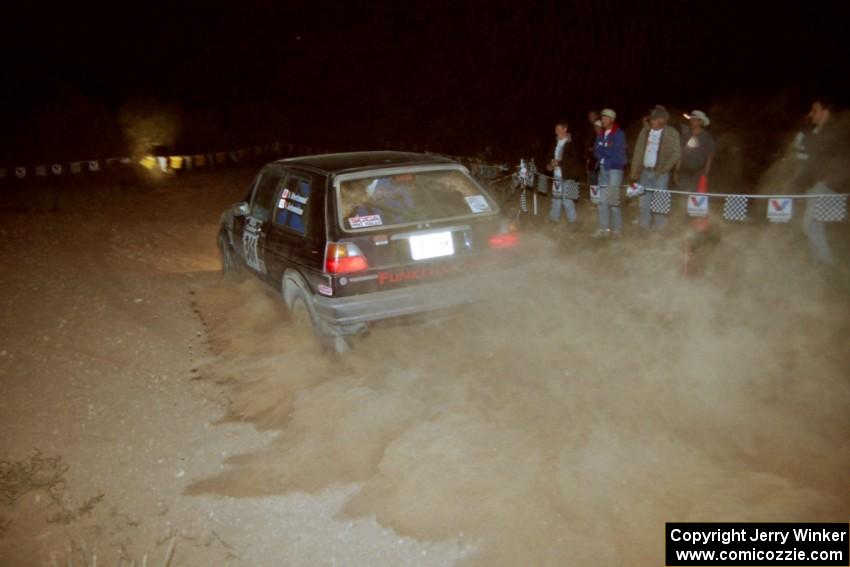 Steve Westwood / Alex Gelsomino VW GTI at the spectator corner on SS9, Limestone II.