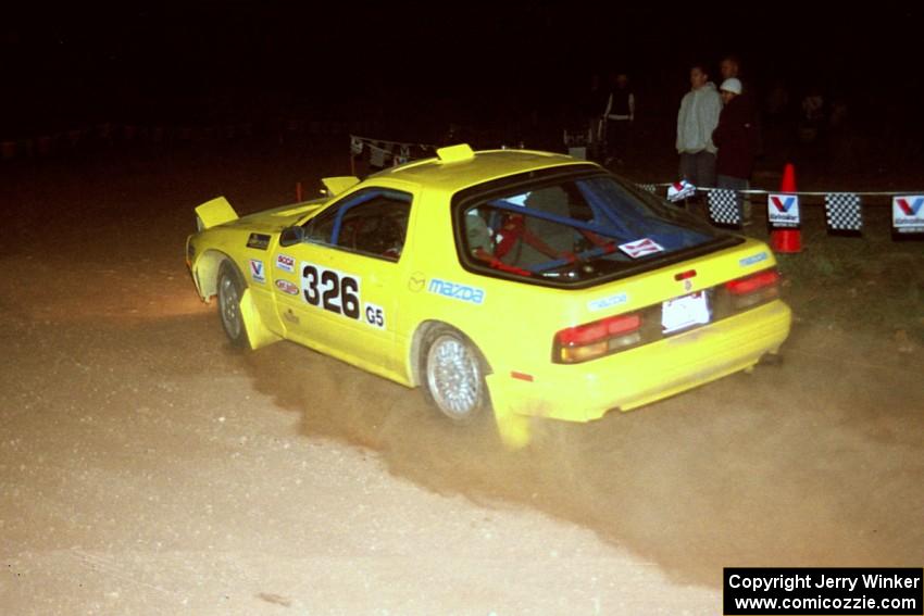 Paul Bojinov / Julian Ragalie Mazda RX-7 at the spectator corner on SS9, Limestone II.