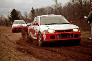 Henry Joy IV / Chris Griffin Mitsubishi Lancer Evo II and Garen Shrader / Doc Schrader Mitsubishi Lancer Evo IV at practice.