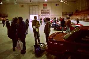 Eric Seppanen / Emily Burton-Weinman Nissan Sentra SE-R at tech inside Dee Stadium.