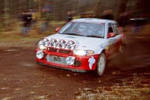 Henry Joy IV / Chris Griffin Mitsubishi Lancer Evo II at the second to last corner of SS1, Beacon Hill.