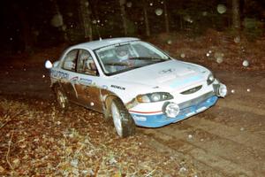 John Buffum / Lance Smith Hyundai Elantra at speed on SS2, Bob Lake I.