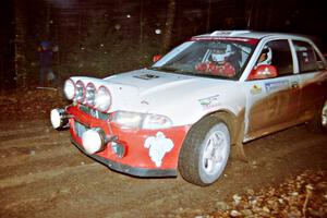 Henry Joy IV / Chris Griffin Mitsubishi Lancer Evo II at speed on SS2, Bob Lake I.