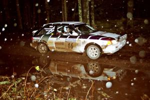 Gail Truess / Pattie Hughes Mazda 323GTX at speed on SS2, Bob Lake I.