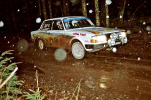 Bill Malik / Christian Edstrom Volvo 240 at speed on SS2, Bob Lake I.