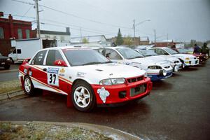 Henry Joy IV / Chris Griffin Mitsubishi Lancer Evo II at parc expose in Calumet on day two.