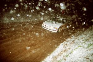 Bryan Pepp / Jerry Stang Eagle Talon at the flying finish of SS5, Passmore.