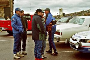 Jeff Becker, Wee Gee Smith, Paul Choinere, Lance Smith (behind Paul) and Karl Scheible at parc expose in Houghton.