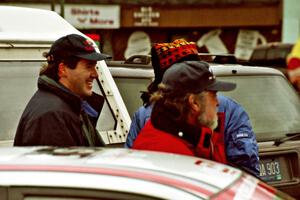 Paul Choinere, Doc Shrader and Garen Shrader (behind Doc) at parc expose in Houghton.