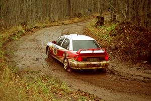 Henry Joy IV / Chris Griffin Mitsubishi Lancer Evo II at the final corner of SS11, Gratiot Lake I.