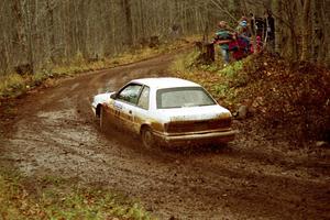 Henry Krolikowski / Cindy Krolikowski Dodge Shadow at the final corner of SS11, Gratiot Lake I.