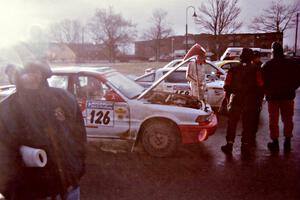 Arthur Wojcik / Chuck Cox Mitsubishi Galant VR-4 at parc expose in Calumet on day two.