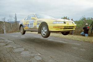 Jim Anderson / Martin Dapot Honda Prelude VTEC at the final yump on SS15, Brockway Mountain II.