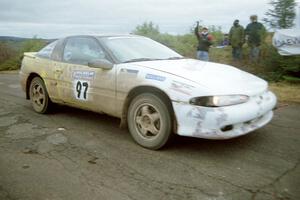 Paul Dubinsky / John Dillon Eagle Talon at the final yump on SS15, Brockway Mountain II.