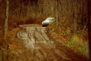 Mike Hurst / Rob Bohn Mazda RX-7 slide wide on SS18, Gratiot Lake II.