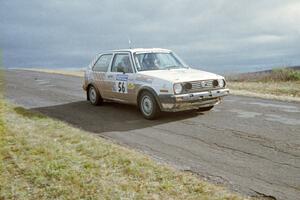 Doug Davenport / Al Kintigh VW GTI near the finish of SS15, Brockway Mountain II.