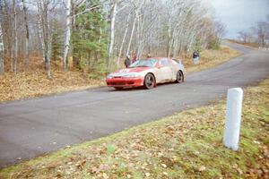 Wojciech Hajduczyk / Cezary Fidler Plymouth Laser near the finish of SS15, Brockway Mountain II.