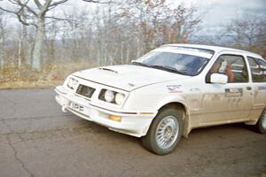 Colin McCleery / Jeff Secor Merkur XR4Ti near the finish of SS15, Brockway Mountain II.