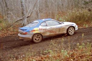 Paul Choiniere / Jeff Becker Hyundai Tiburon on SS18, Gratiot Lake II.