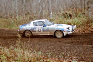 Mike Hurst / Rob Bohn Mazda RX-7 on SS18, Gratiot Lake II.