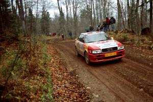 John Rek / Mariusz Malik Audi S2 Quattro on SS18, Gratiot Lake II.