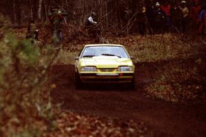 Don Rathgeber / D.J. Bodnar Ford Mustang at the first turn of SS18, Gratiot Lake II.