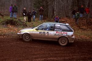 Pete Beaupre / Dave Cizmas Suzuki Swift at the first turn of SS18, Gratiot Lake II.