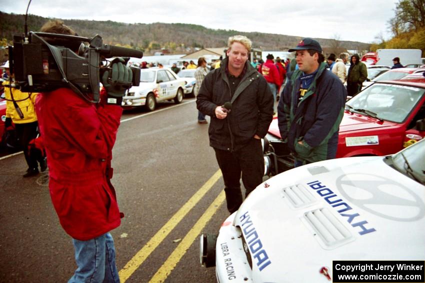 Paul Choiniere is interviewed by Doug Plumer at parc expose in Houghton.