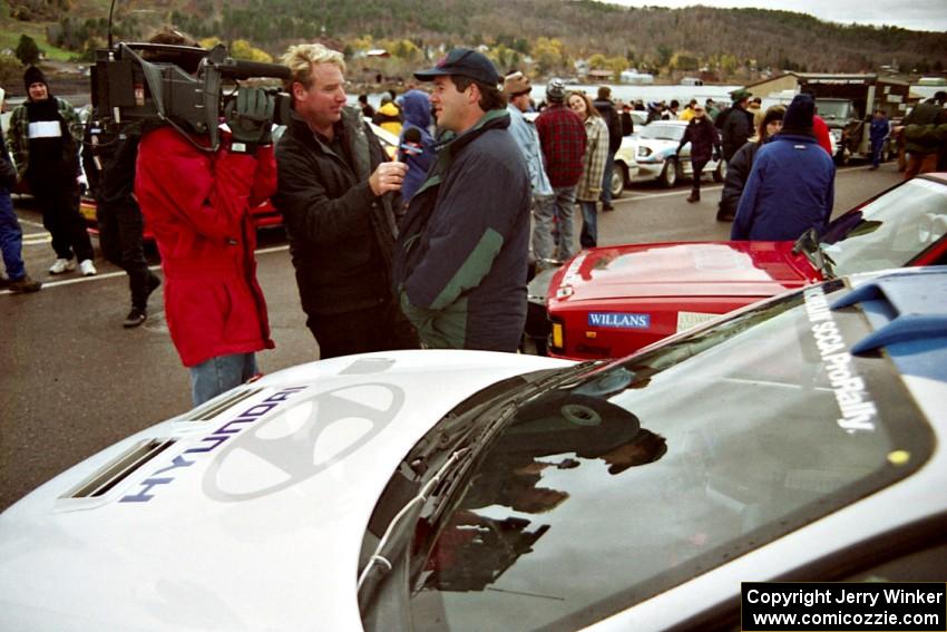 Paul Choiniere is interviewed by Doug Plumer at parc expose in Houghton.