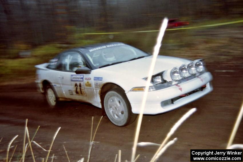 Chris Czyzio / Eric Carlson Mitsubishi Eclipse GSX at the final corner of SS1, Beacon Hill.