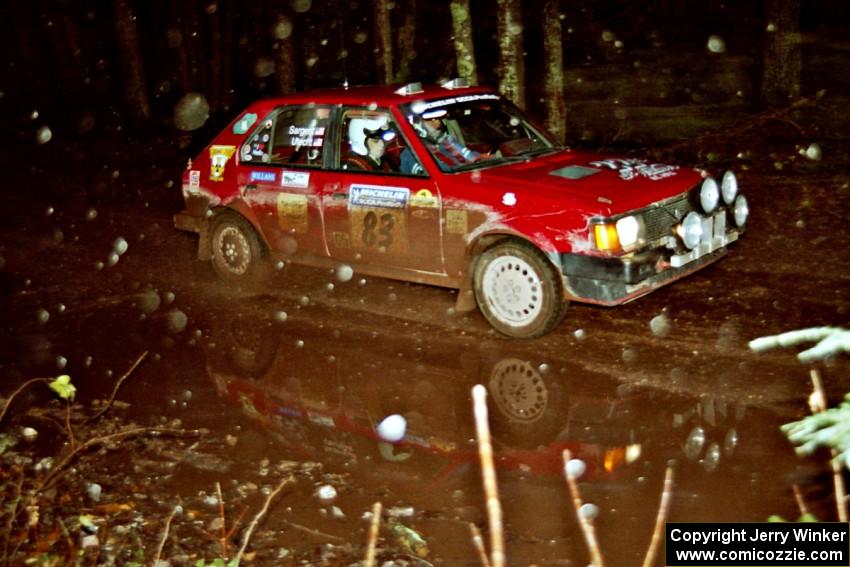 Mark Utecht / Diane Sargent Dodge Omni GLH-Turbo at speed on SS2, Bob Lake I.