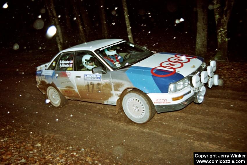 Alex Erisoty / Ben Greisler Audi 90 Quattro at speed on SS2, Bob Lake I.