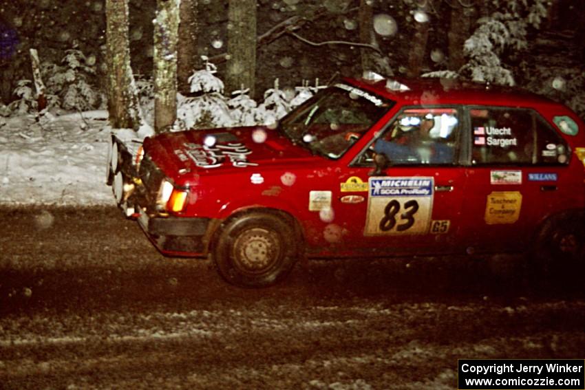 Mark Utecht / Diane Sargent Dodge Omni GLH-Turbo on SS8, Bob Lake II.