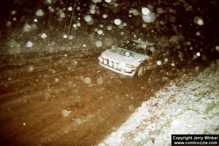 Bryan Pepp / Jerry Stang Eagle Talon at the flying finish of SS5, Passmore.