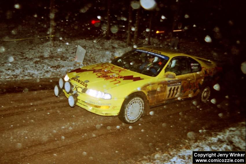 Jim Anderson / Martin Dapot Honda Prelude VTEC at the flying finish of SS5, Passmore.