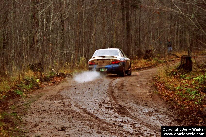 John Buffum / Lance Smith Hyundai Elantra at the final corner of SS11, Gratiot Lake I.