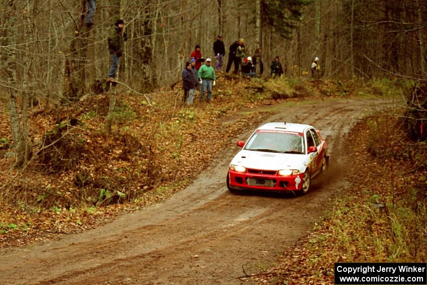 Henry Joy IV / Chris Griffin Mitsubishi Lancer Evo II heads into the final corner of SS11, Gratiot Lake I.