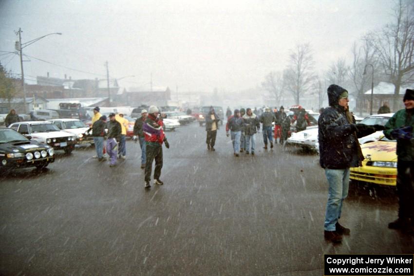 The snow comes down hard at parc expose in Calumet on day two.