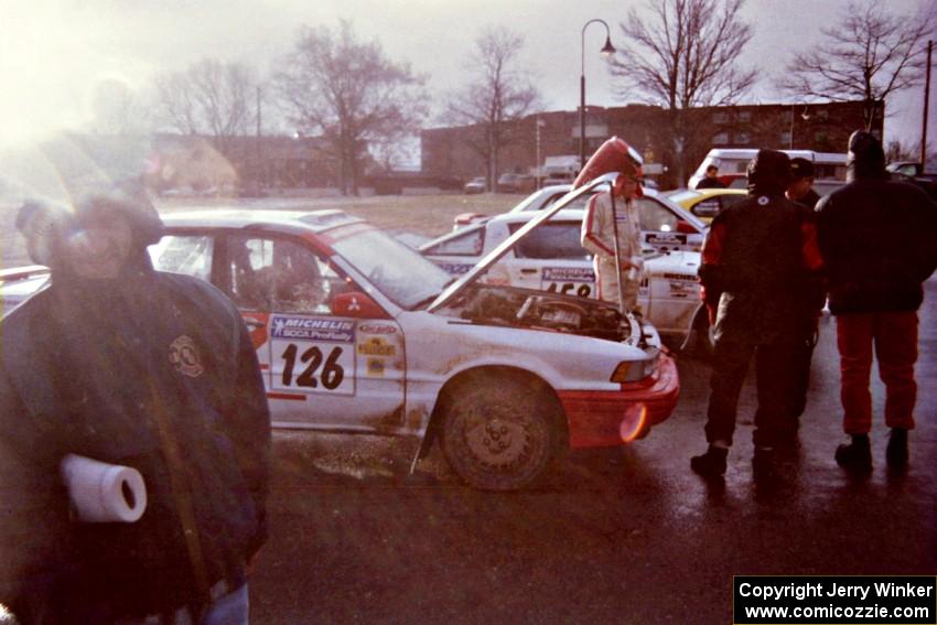 Arthur Wojcik / Chuck Cox Mitsubishi Galant VR-4 at parc expose in Calumet on day two.