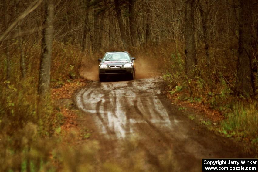 Bryan Hourt / Pete Cardimen Honda Civic on SS18, Gratiot Lake II.