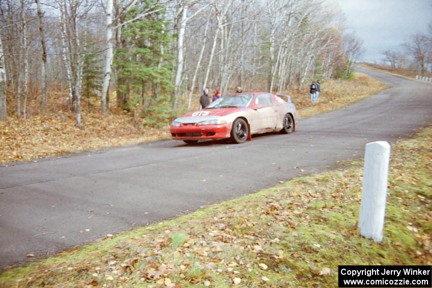 Wojciech Hajduczyk / Cezary Fidler Plymouth Laser near the finish of SS15, Brockway Mountain II.