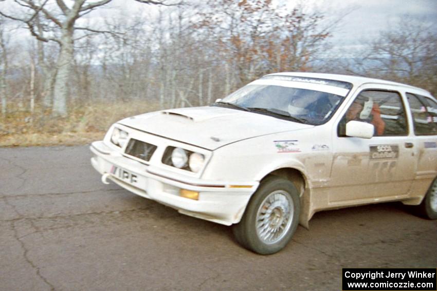 Colin McCleery / Jeff Secor Merkur XR4Ti near the finish of SS15, Brockway Mountain II.