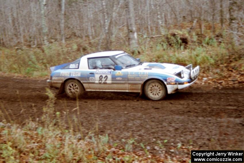 Mike Hurst / Rob Bohn Mazda RX-7 on SS18, Gratiot Lake II.