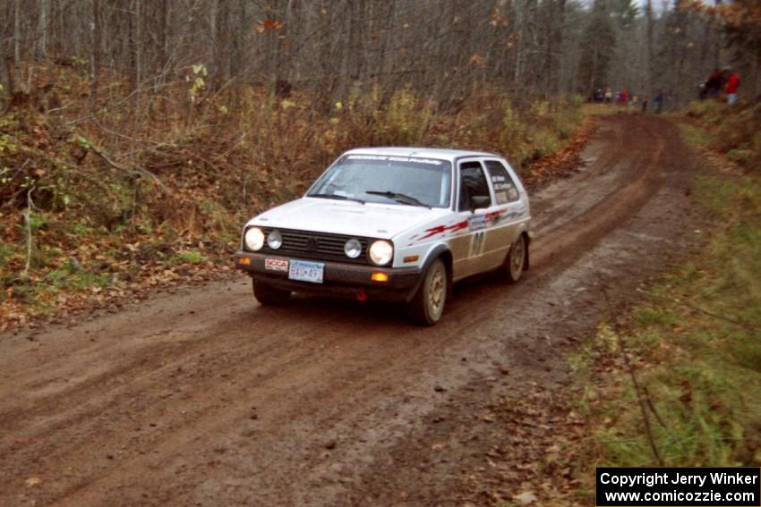 Bob Nielsen / Brenda Corneliusen VW GTI on SS18, Gratiot Lake II.