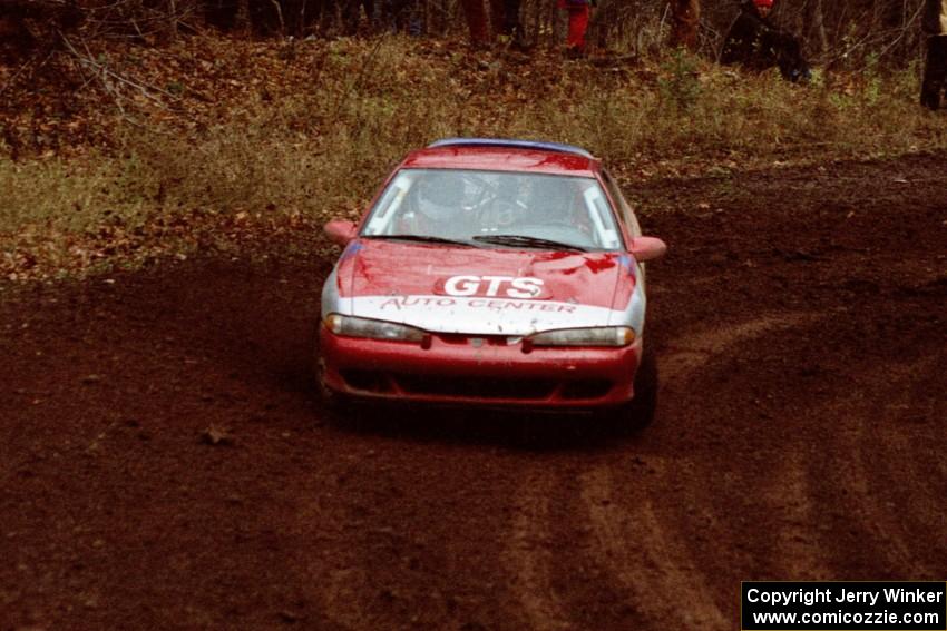 Wojciech Hajduczyk / Cezary Fidler Plymouth Laser at the first turn of SS18, Gratiot Lake II.