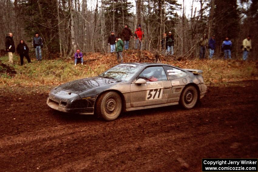 Kurt Winkelmann / Drew Ritchie Pontiac Fiero at the first turn of SS18, Gratiot Lake II.