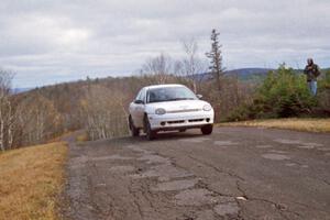 Nathan Koukkari / Jake Himes Dodge Neon at the final yump on SS14, Brockway Mountain I.